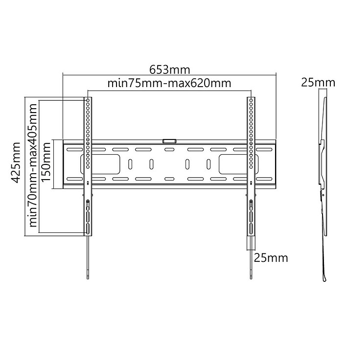 cheap Goobay Fixed Wall Mount Pro L for TVs from 37" to 70"