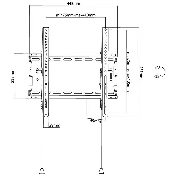 Goobay Tilt Pro Wall Mount M pour TV de 32" à 55" pas cher