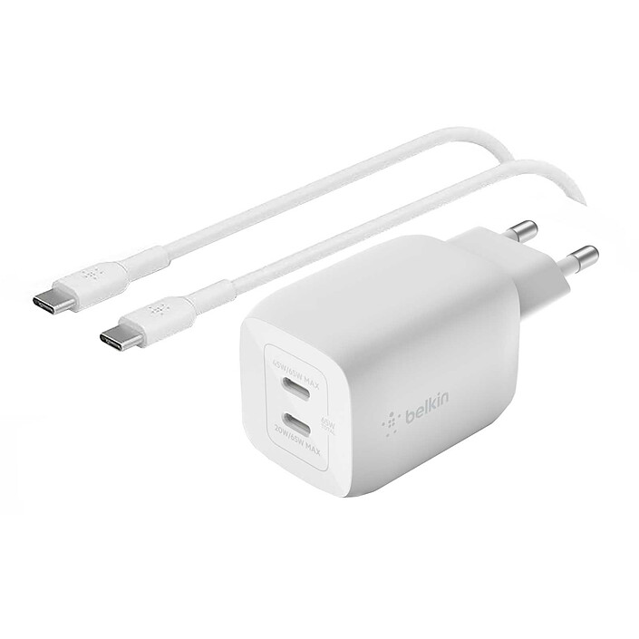 Cargador de energía USB-C Boost Charge Pro Gan de Belkin con PPS de 65 W con cable USB-C a USB-C