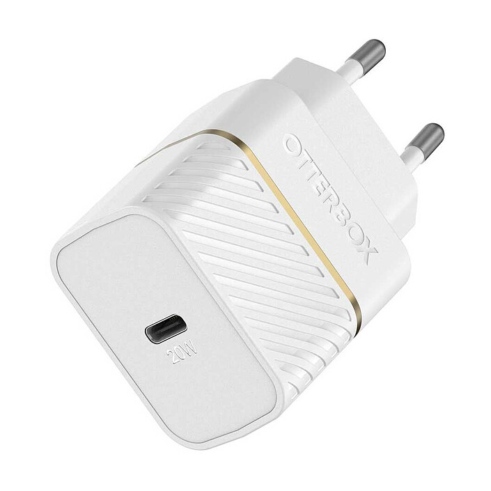 OtterBox Chargeur Fast Charge mural USB-C 20W (Blanc)