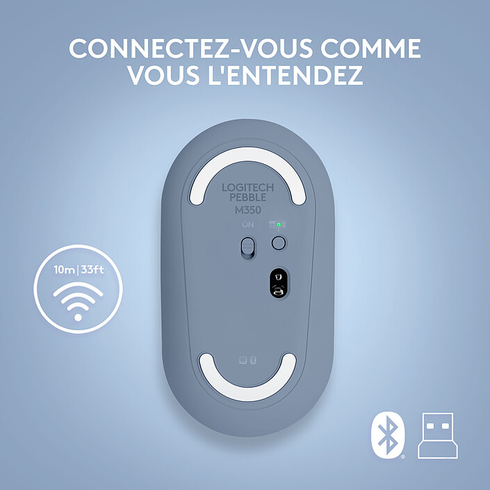 Logitech Pebble M350 (Myrtille) pas cher