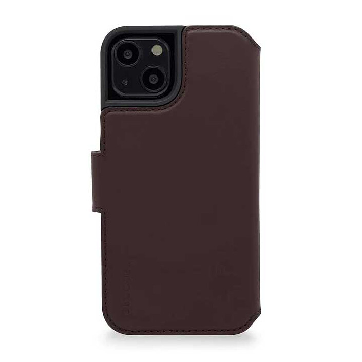 DECODED Leather Folio Case for iPhone 14 Pro Max Brown