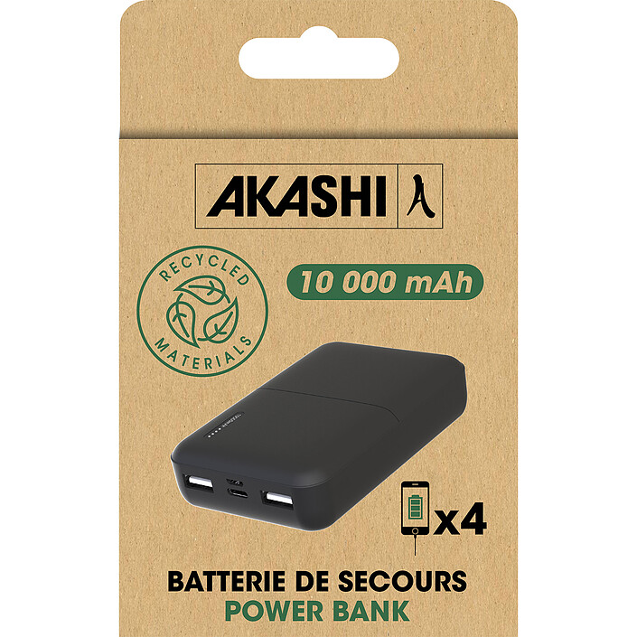 Comprar Batería de reserva Akashi 10000 mAh Eco (Negra)