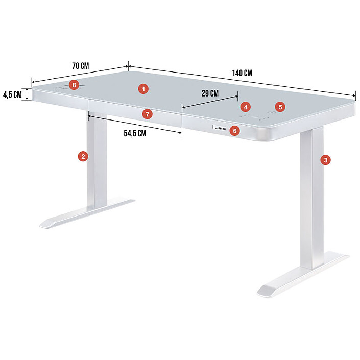 REKT RGo Touch Desk 140 Bianco economico