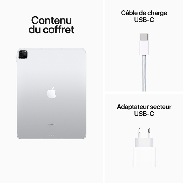 Apple iPad Pro (2022) 12.9 pouces 256 Go Wi-Fi + Cellular Argent pas cher