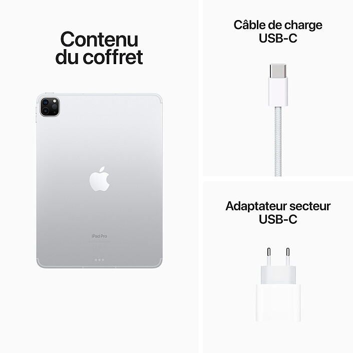 Apple iPad Pro (2022) 11 pouces 128 Go Wi-Fi + Cellular Argent · Reconditionné pas cher