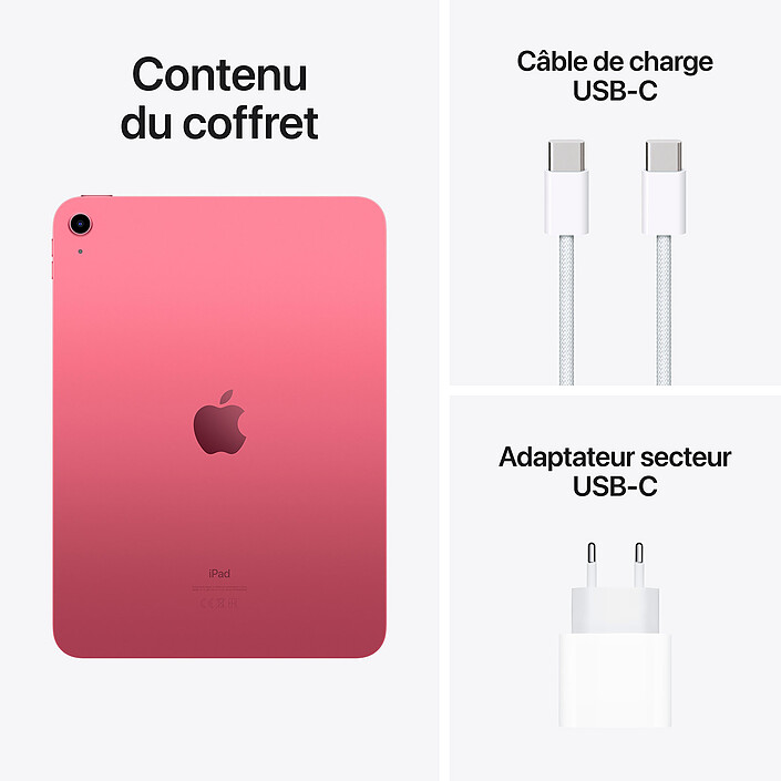 Apple iPad (2022) 64 Go Wi-Fi Rose pas cher