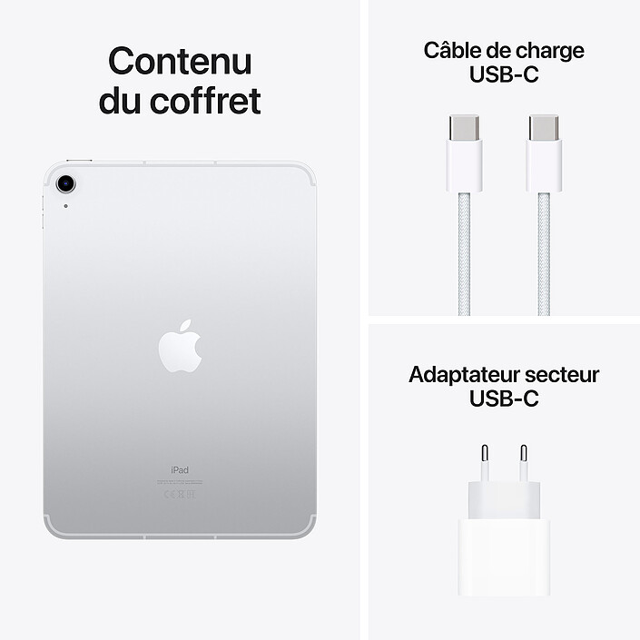 Apple iPad (2022) 256 Go Wi-Fi + Cellular Argent · Reconditionné pas cher