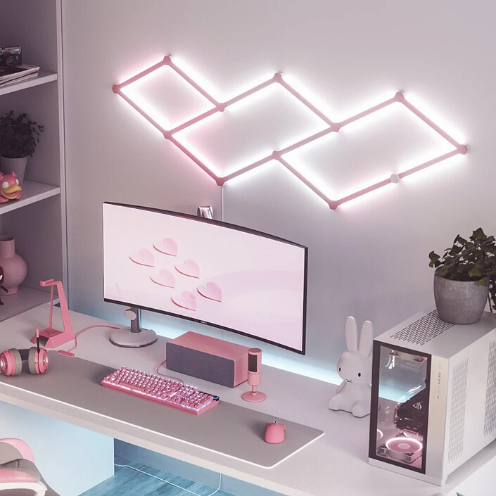 Acheter Nanoleaf Lines Skins Matte Pink (9 pièces)