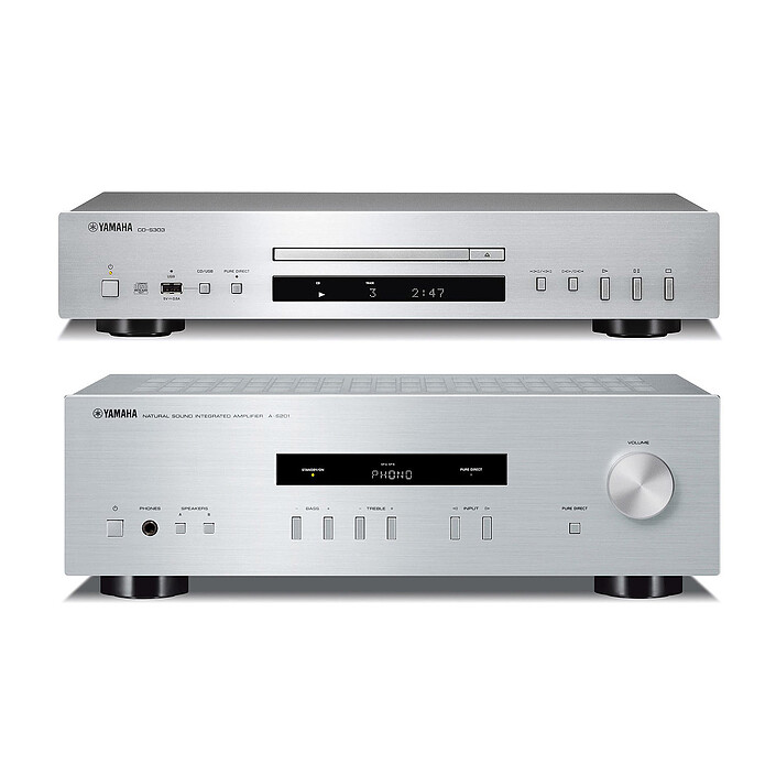 Yamaha A-S201 Argent + CD-S303 Argent