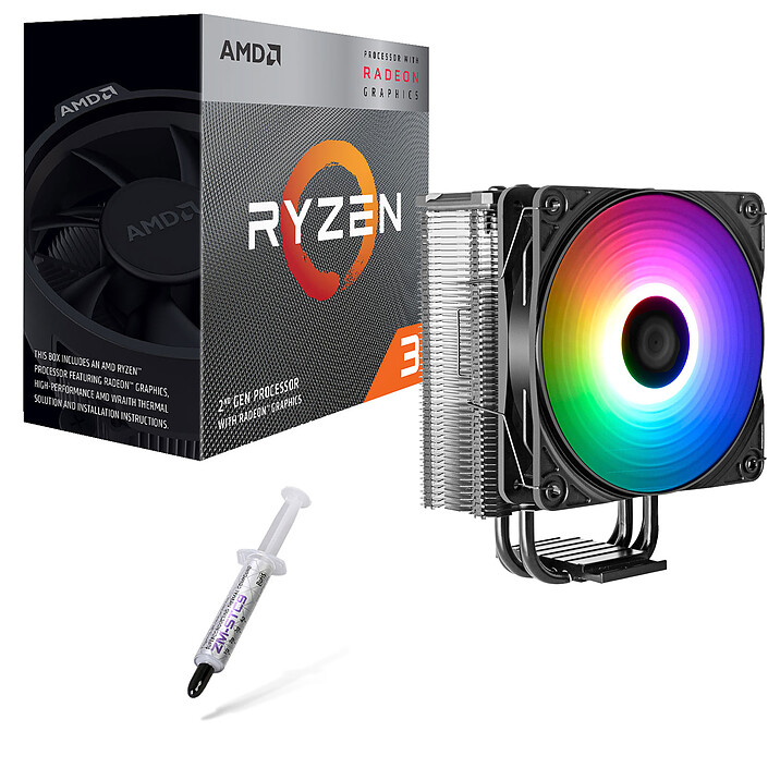 AMD Ryzen 3 3200G (3,6 GHz / 4 GHz) + Fox Spirit Cold Snap VT120 A-RGB + Zalman ZM-STC9