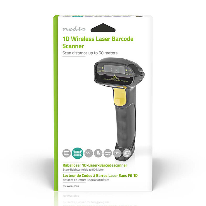 cheap Nedis 1D Laser Barcode Scanner Wireless