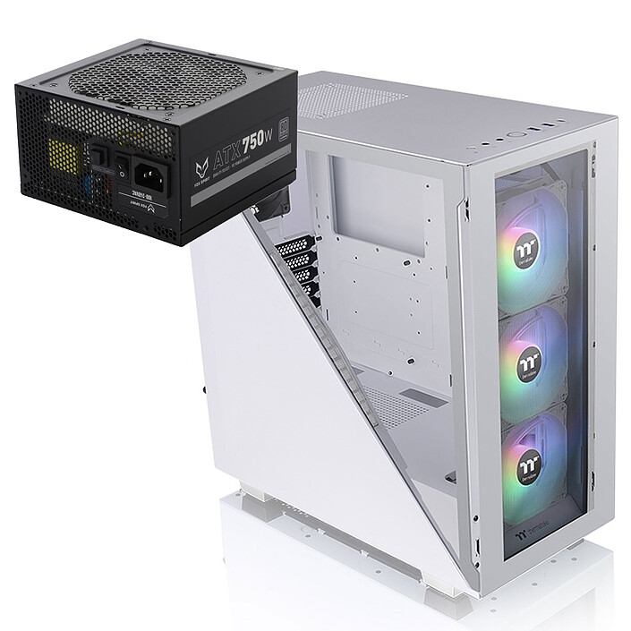Thermaltake Divider 300 TG ARGB Snow + Fox Spirit GT-750P V2 80PLUS Platinum