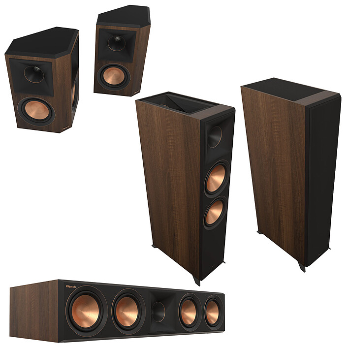 Klipsch Pack Atmos HCS RP-8060FA II Noyer