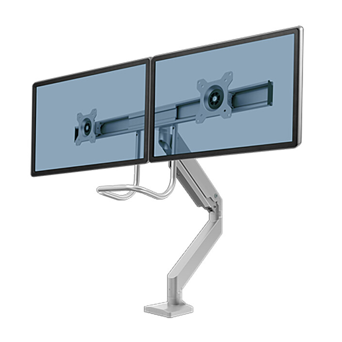 Fellowes Bras porte-écran double EPPA Argent