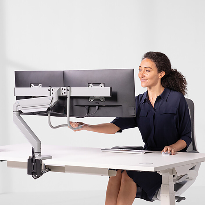 Acheter Fellowes Bras porte-écran double EPPA Argent