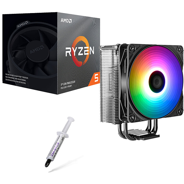 AMD Ryzen 5 3600 (3.6 GHz / 4.2 GHz) + Fox Spirit Cold Snap VT120 A-RGB + Zalman ZM-STC9 