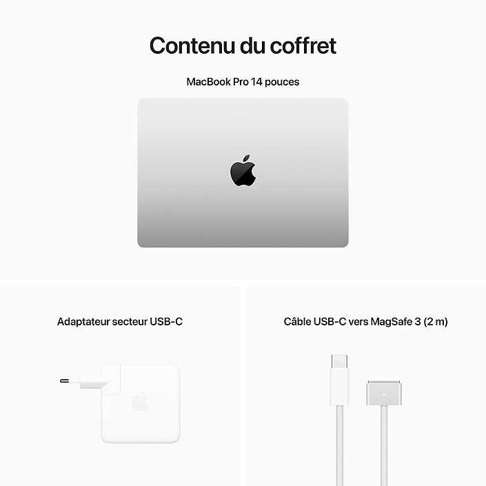 Apple MacBook Pro M2 Pro 14" Argent 32 Go/2 To (MPHH3FN/A-32GB-2TB) pas cher