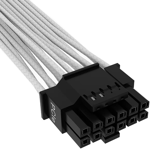 Review Corsair 600W 12+4 Pin PCIe Gen 5 Cable - White 