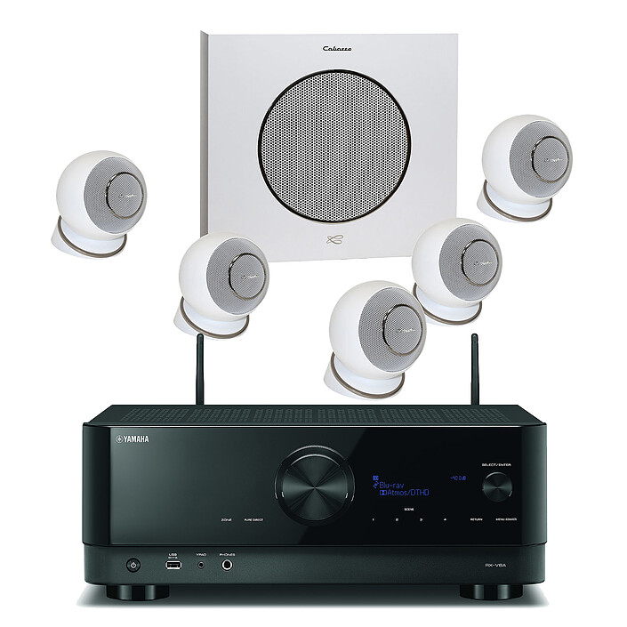 Yamaha RX-V6A Noir + Cabasse Eole 4 Blanc