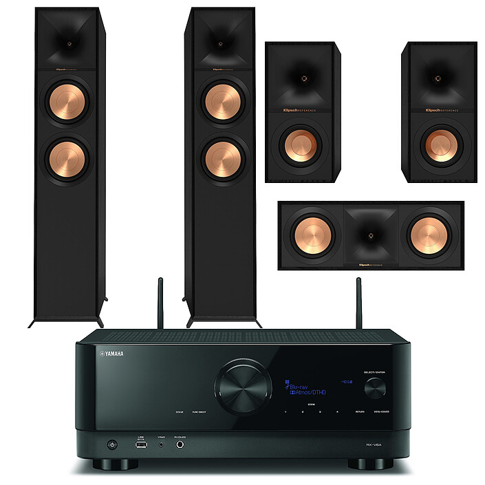 Yamaha RX-V6A Black + Klipsch R40M HCM 5.0