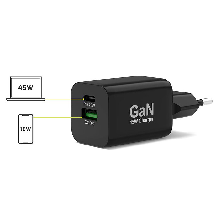 PORT Connect Cargador combinado USB-C Power Delivery / USB-A de 45 W a bajo precio