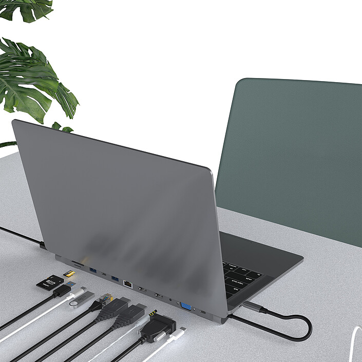 INOVU Station d'accueil USB-C 12 en 1 (INST12CA1) pas cher