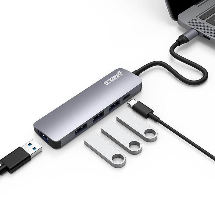 INOVU Hub USB-C 3.0 vers 4x USB-A 3.0 pas cher