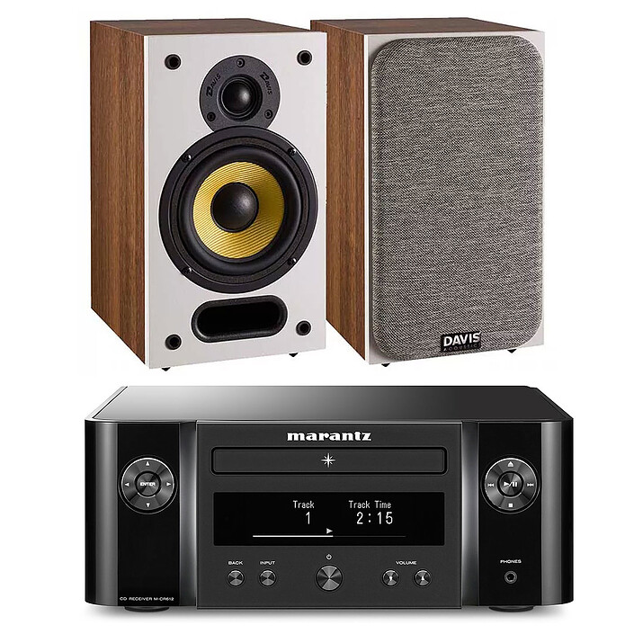 Marantz Melody X M-CR612 Noir + Davis Acoustics Ariane 1 Noyer