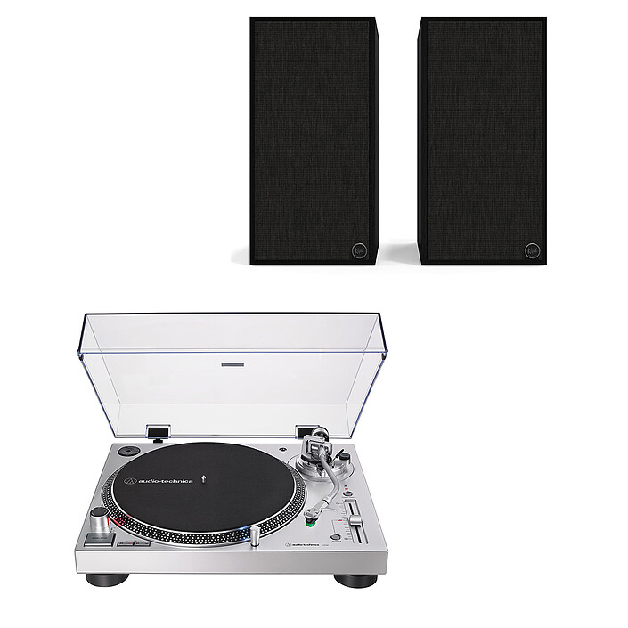 Audio-Technica AT-LP120XUSB Argent + Klipsch The Sevens Noir