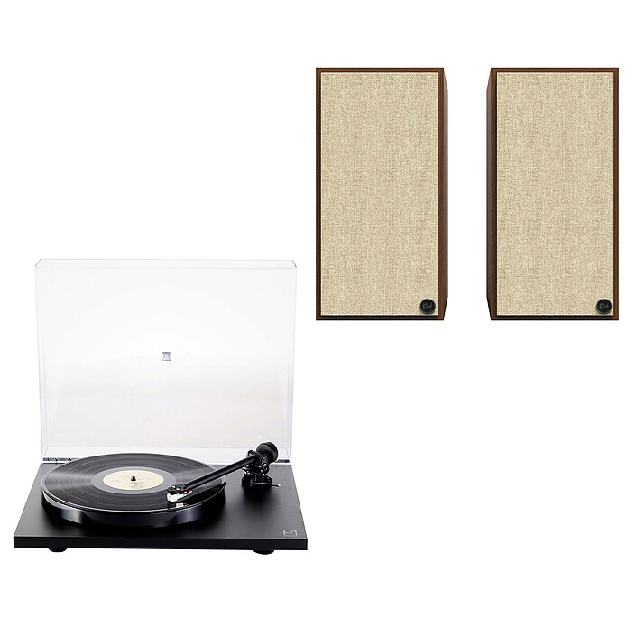 Rega Planar 1 Matte Black + Klipsch The Sevens Walnut