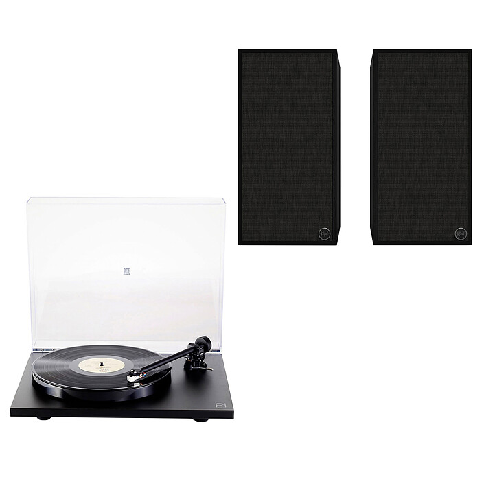 Rega Planar 1 Noir Mat + Klipsch The Sevens Noir