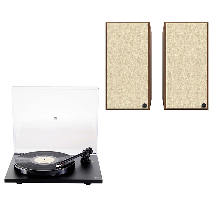 Rega Planar 1 Noir Mat + Klipsch The Nines Noyer