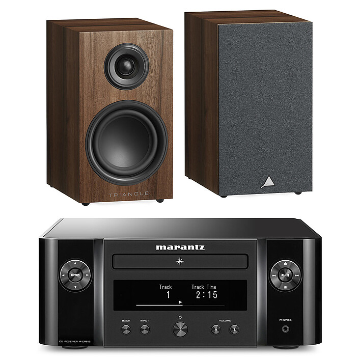 Marantz Melody X M-CR612 Black + Elara LN01 Chestnut Triangle