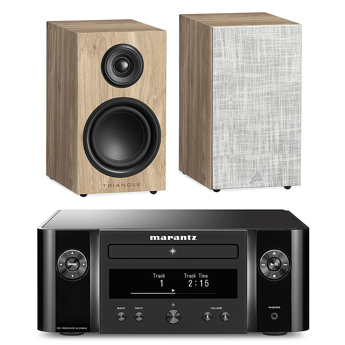 Marantz Melody X M-CR612 Black + Elara LN01 Light Oak Triangle