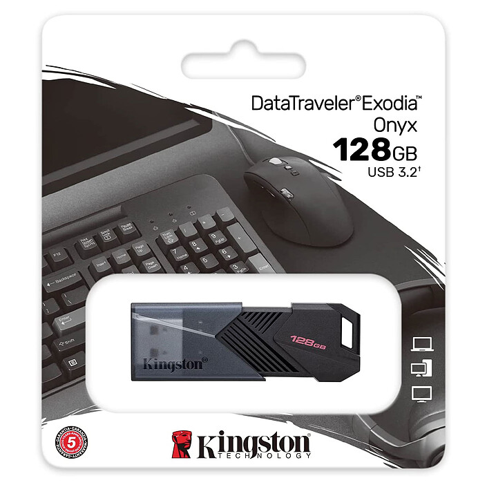 Kingston DataTraveler Exodia Onyx 128 Go (x 3) pas cher