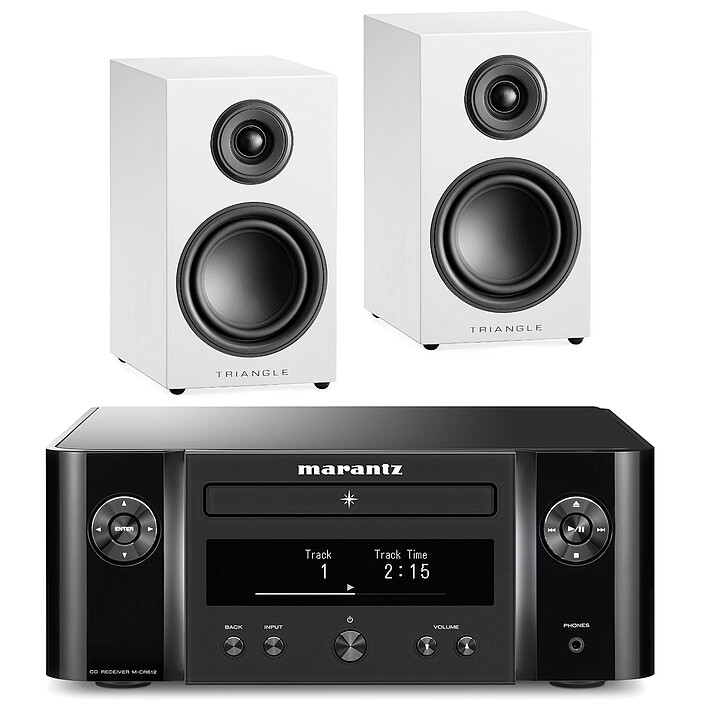 Marantz Melody X M-CR612 Noir + Triangle Elara LN01 Blanc laqué