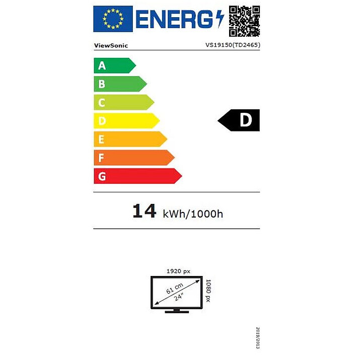 ViewSonic 23.8" LED Tactile - TD2465 pas cher