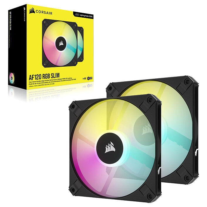 cheap Corsair AF120 RGB SLIM Dual Pack Black