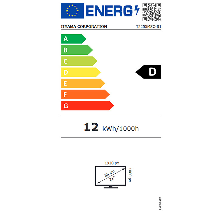 Pantalla táctil LED de 21,5" de iiyama - ProLite T2255MSC-B1 a bajo precio