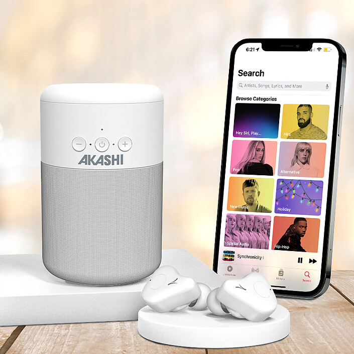 Akashi Écouteurs + Enceintes 5W Sans Fil pas cher