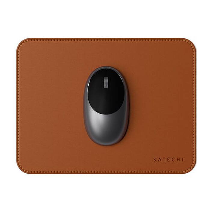 SATECHI Mousepad Eco-Leather - Marron pas cher