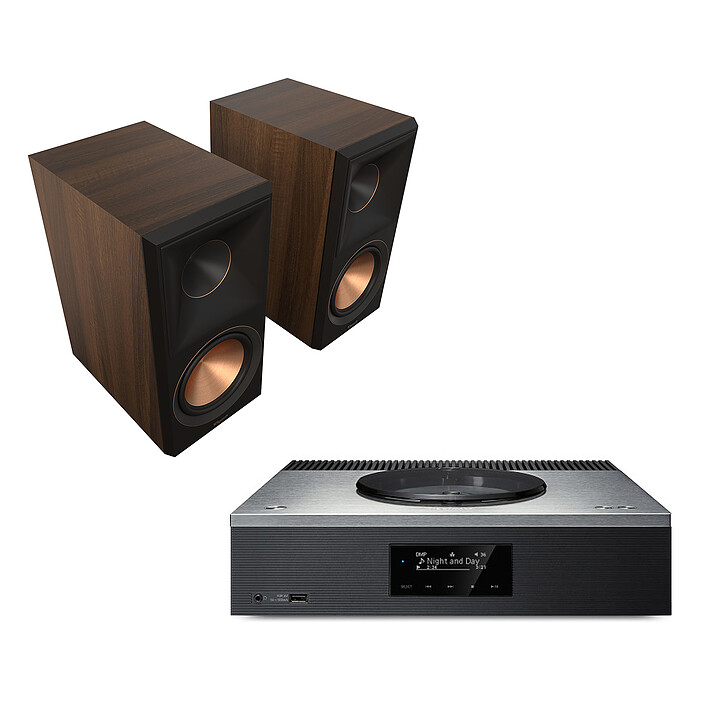Technics SA-C600 Silver + Klipsch RP-600M II Walnut