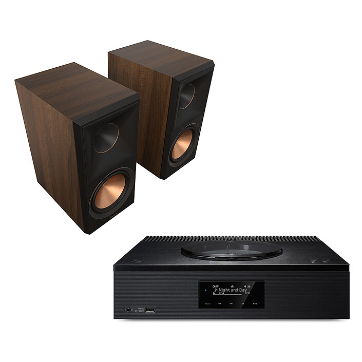 Technics SA-C600 Noir + Klipsch RP-600M II Noyer