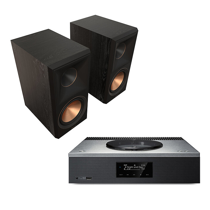 Technics SA-C600 Argent + Klipsch RP-600M II Ebène