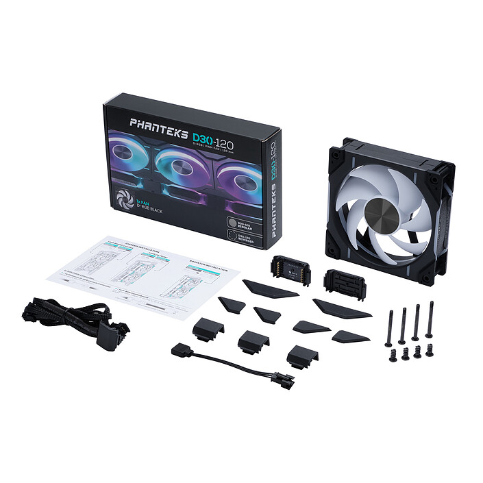 Phanteks D30-120 Regular D-RGB Negro a bajo precio