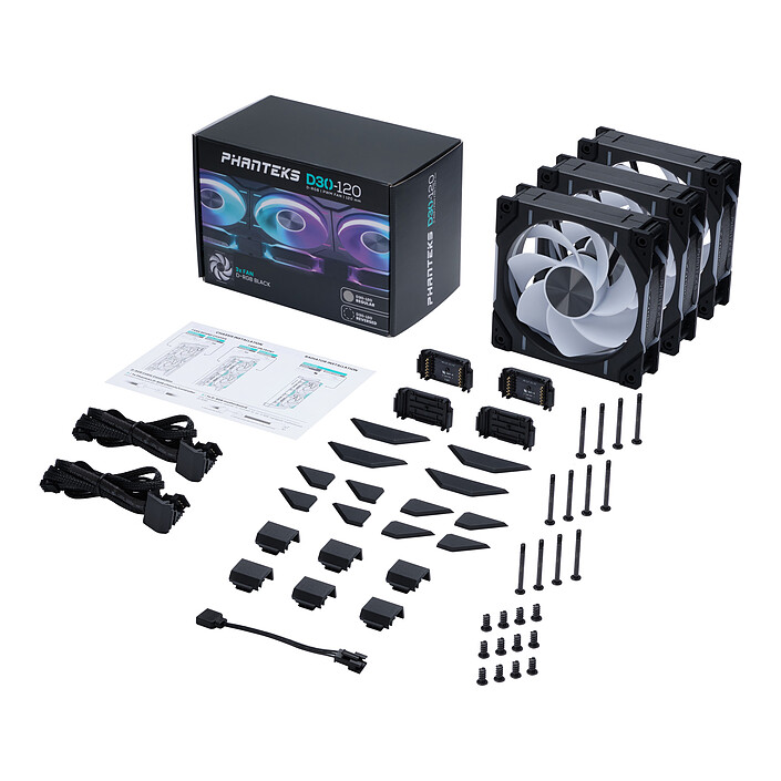 Phanteks D30-120 D-RGB inverso negro (x3) a bajo precio