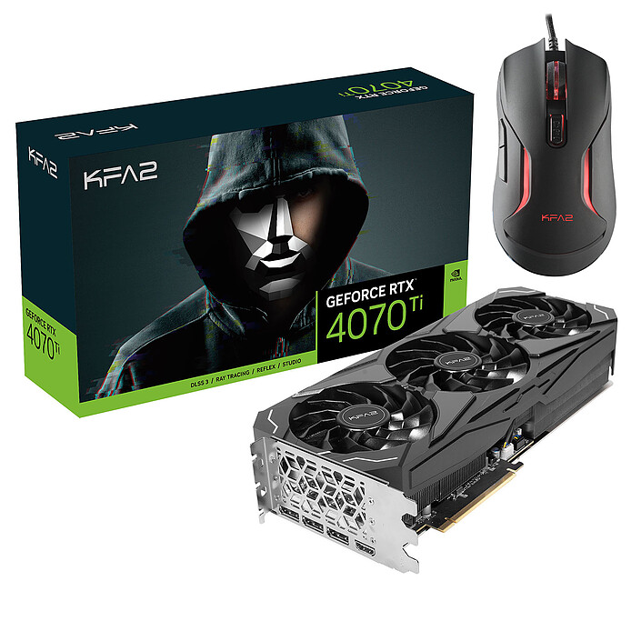 KFA2 GeForce RTX 4070 Ti ST (1-Click OC) + souris KFA2 Gaming Slider 04 OFFERTE !