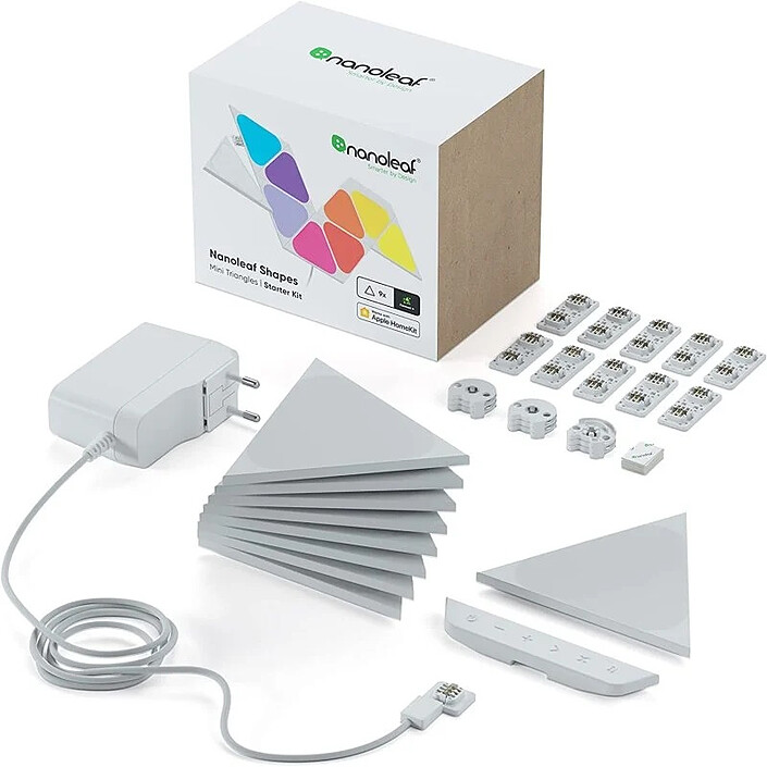 Nanoleaf Shapes Mini Triangles Starter Kit (9 pièces) pas cher