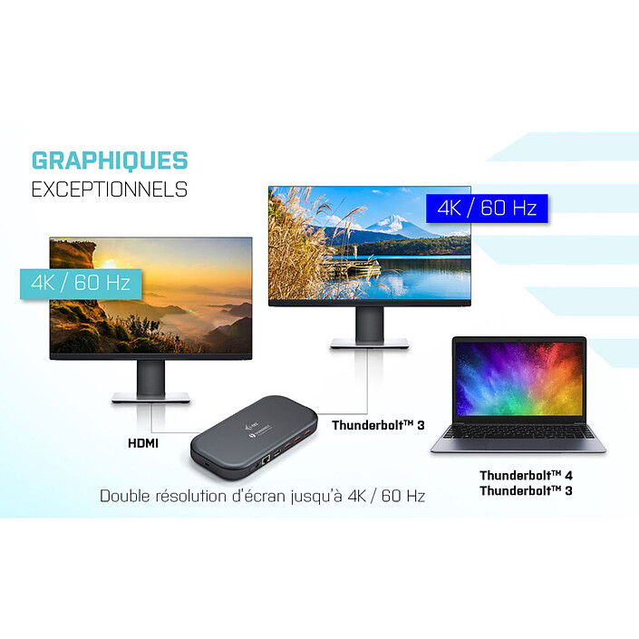 Acheter i-tec Thunderbolt 3/USB-C Dual 4K Docking Station + Power Delivery 60W